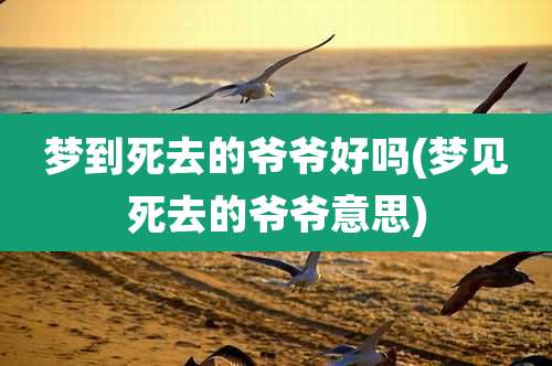 梦到死去的爷爷好吗(梦见死去的爷爷意思)