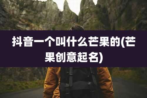 抖音一个叫什么芒果的(芒果创意起名)