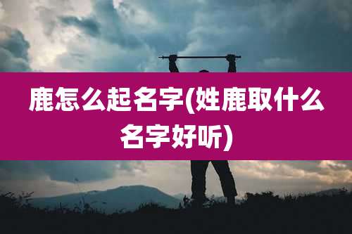 鹿怎么起名字(姓鹿取什么名字好听)
