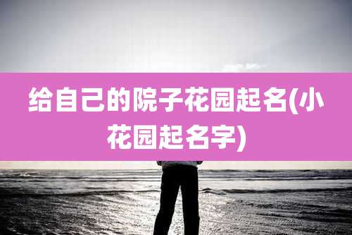 给自己的院子花园起名(小花园起名字)