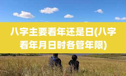 八字主要看年还是日(八字看年月日时各管年限)