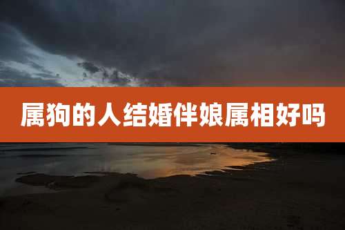 属狗的人结婚伴娘属相好吗