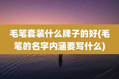 毛笔套装什么牌子的好(毛笔的名字内涵要写什么)