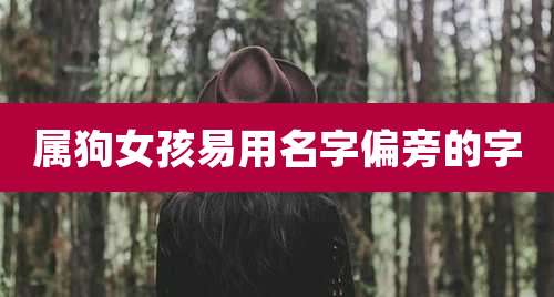 属狗女孩易用名字偏旁的字