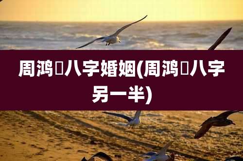 周鸿祎八字婚姻(周鸿祎八字另一半)