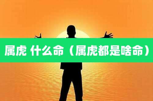 属虎 什么命（属虎都是啥命）