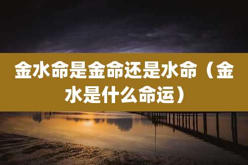 金水命是金命还是水命（金水是什么命运）