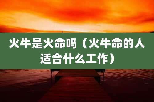 火牛是火命吗（火牛命的人适合什么工作）