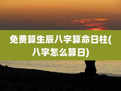 免费算生辰八字算命日柱(八字怎么算日)