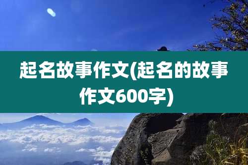 起名故事作文(起名的故事 作文600字)