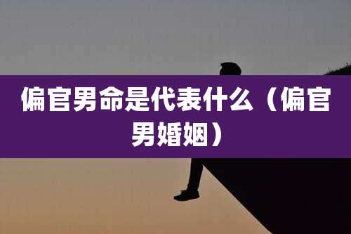 偏官男命是代表什么(偏官男婚姻)