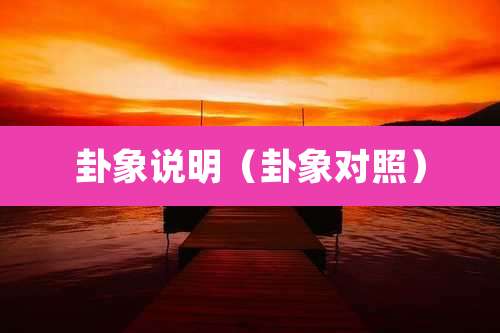 卦象说明（卦象对照）