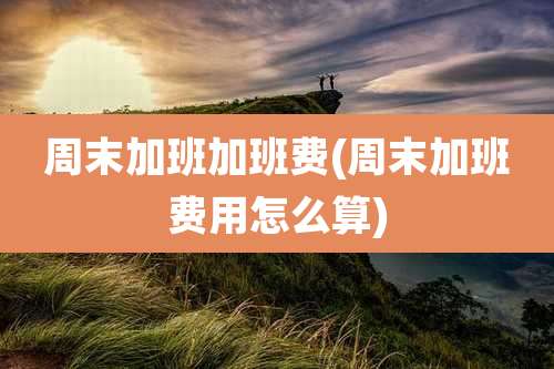 周末加班加班费(周末加班费用怎么算)