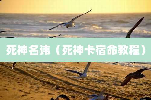 死神名讳（死神卡宿命教程）