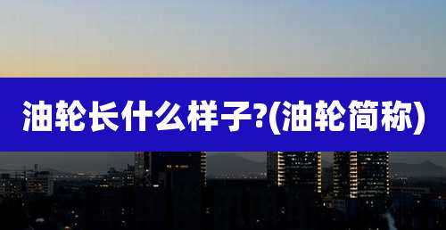 油轮长什么样子?(油轮简称)