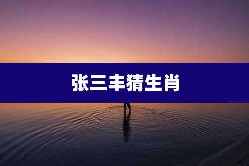 张三丰猜生肖