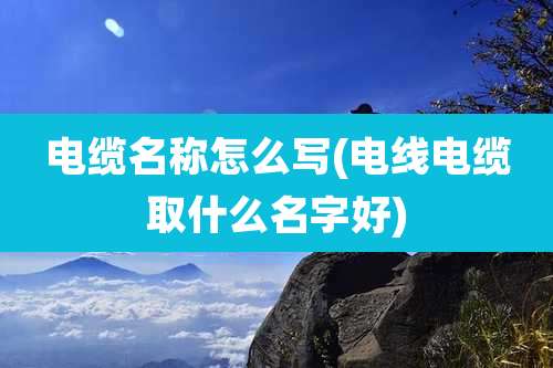 电缆名称怎么写(电线电缆取什么名字好)