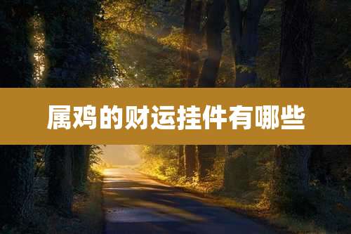 属鸡的财运挂件有哪些