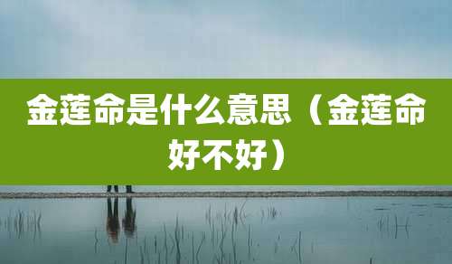金莲命是什么意思（金莲命好不好）