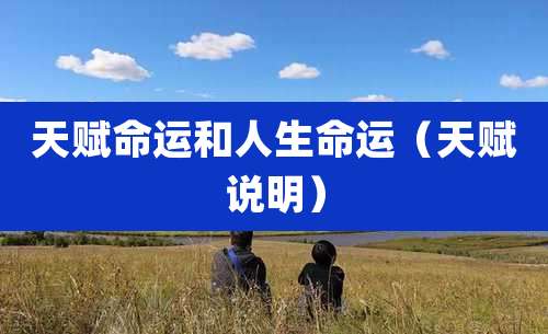 天赋命运和人生命运（天赋说明）