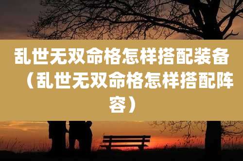 乱世无双命格怎样搭配装备（乱世无双命格怎样搭配阵容）