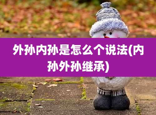 外孙内孙是怎么个说法(内孙外孙继承)