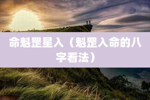 命魁罡星入(魁罡入命的八字看法)