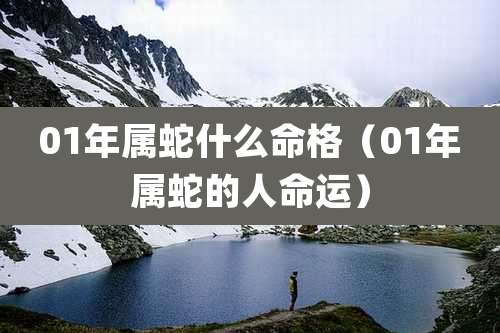 01年属蛇什么命格(01年属蛇的人命运)