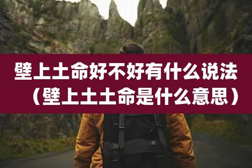壁上土命好不好有什么说法(壁上土土命是什么意思)