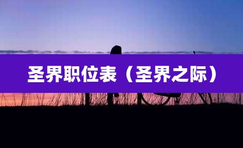 圣界职位表(圣界之际)