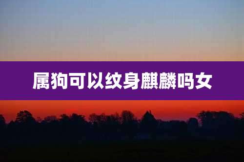 属狗可以纹身麒麟吗女