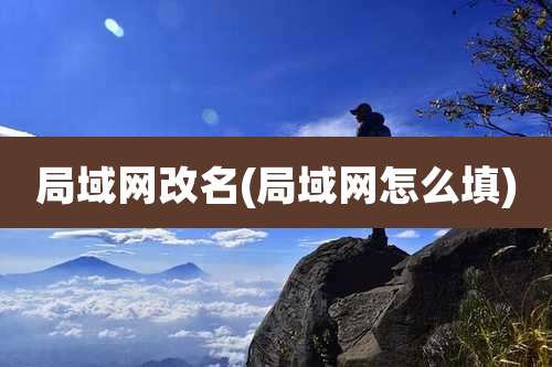 局域网改名(局域网怎么填)