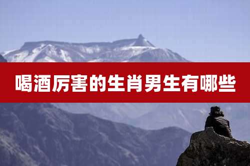 喝酒厉害的生肖男生有哪些