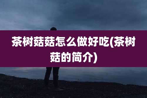 茶树菇菇怎么做好吃(茶树菇的简介)