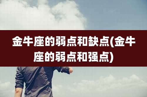 金牛座的弱点和缺点(金牛座的弱点和强点)