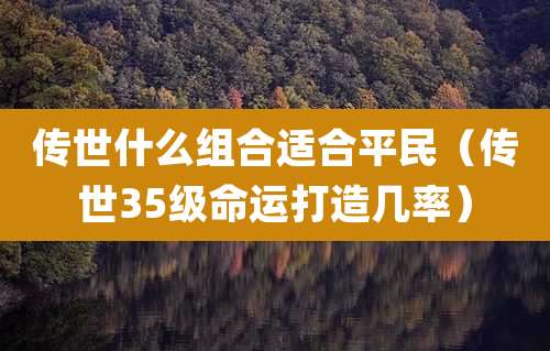 传世什么组合适合平民(传世35级命运打造几率)