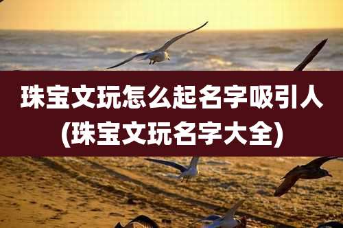 珠宝文玩怎么起名字吸引人(珠宝文玩名字大全)