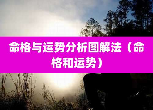 命格与运势分析图解法（命格和运势）