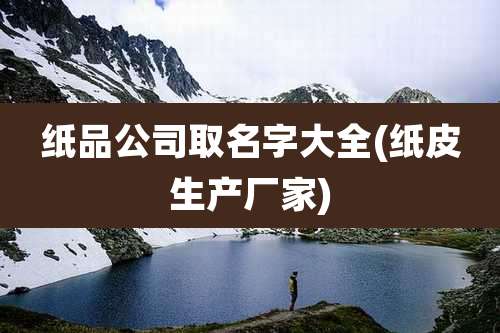 纸品公司取名字大全(纸皮生产厂家)