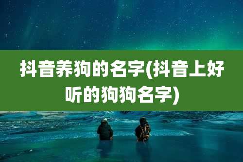 抖音养狗的名字(抖音上好听的狗狗名字)