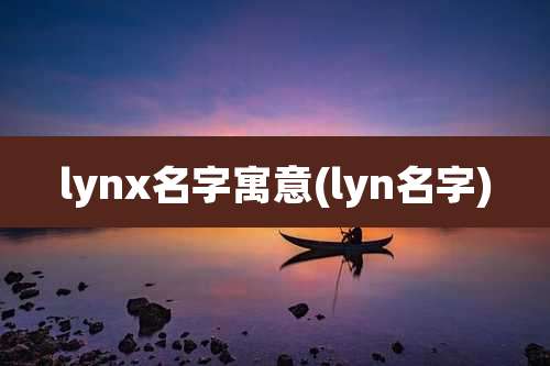 lynx名字寓意(lyn名字)