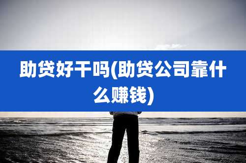 助贷好干吗(助贷公司靠什么赚钱)