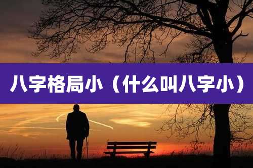 八字格局小（什么叫八字小）