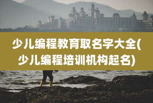 少儿编程教育取名字大全(少儿编程培训机构起名)