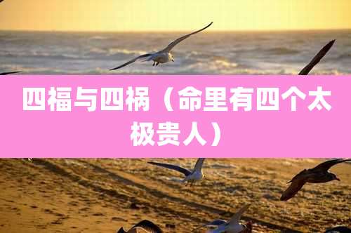 四福与四祸（命里有四个太极贵人）