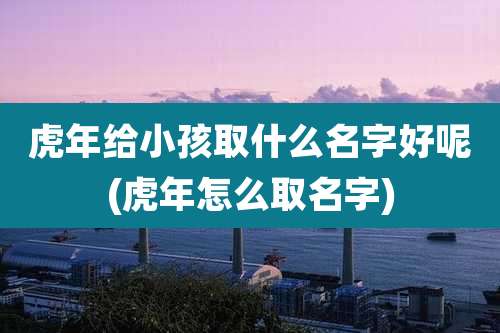 虎年给小孩取什么名字好呢(虎年怎么取名字)