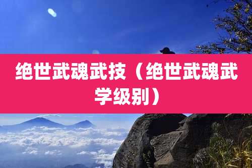 绝世武魂武技（绝世武魂武学级别）