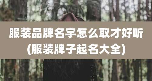 服装品牌名字怎么取才好听(服装牌子起名大全)