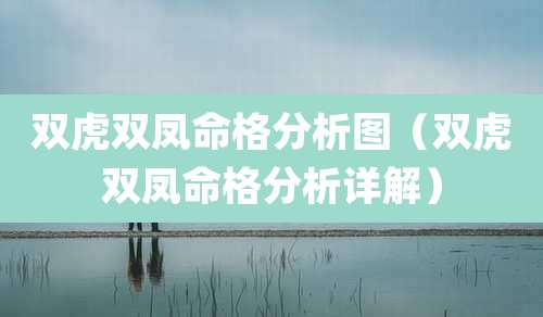 双虎双凤命格分析图(双虎双凤命格分析详解)