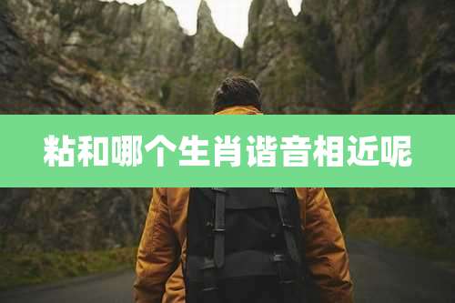 粘和哪个生肖谐音相近呢